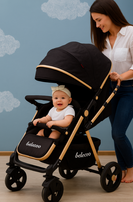 Karrocë praktike dhe elegante për shëtitje