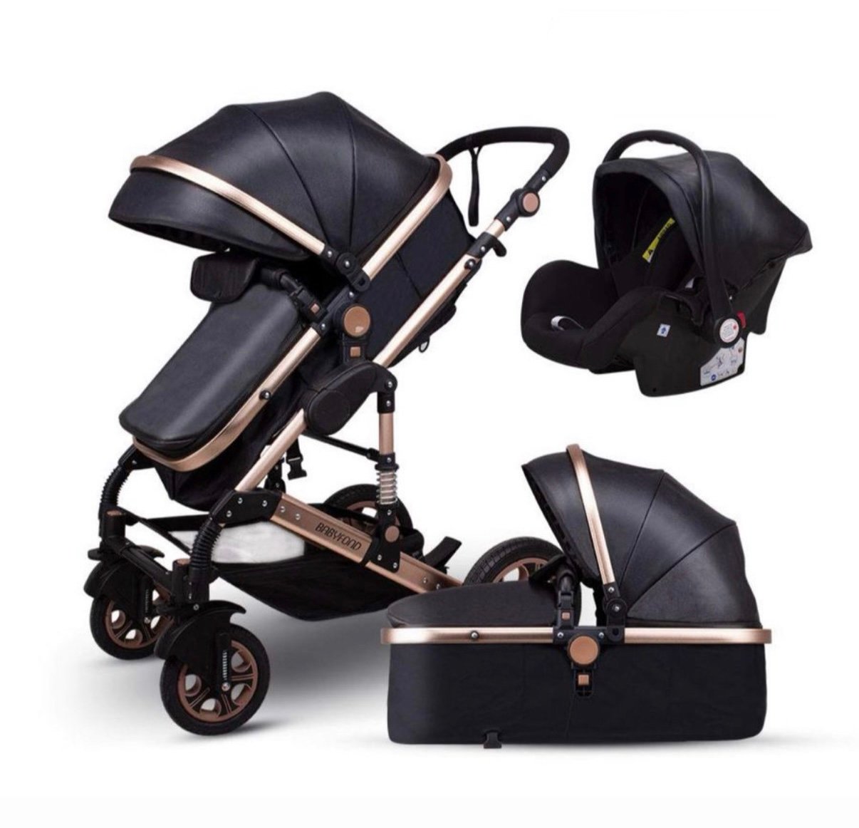 Karrocë për Bebe BABYHOME 3 në 1 – Set Komplet me Kosh Gjumi dhe Maksikoze