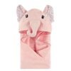 Peshqir për Bebe me Kapuç – Elefant Rozë