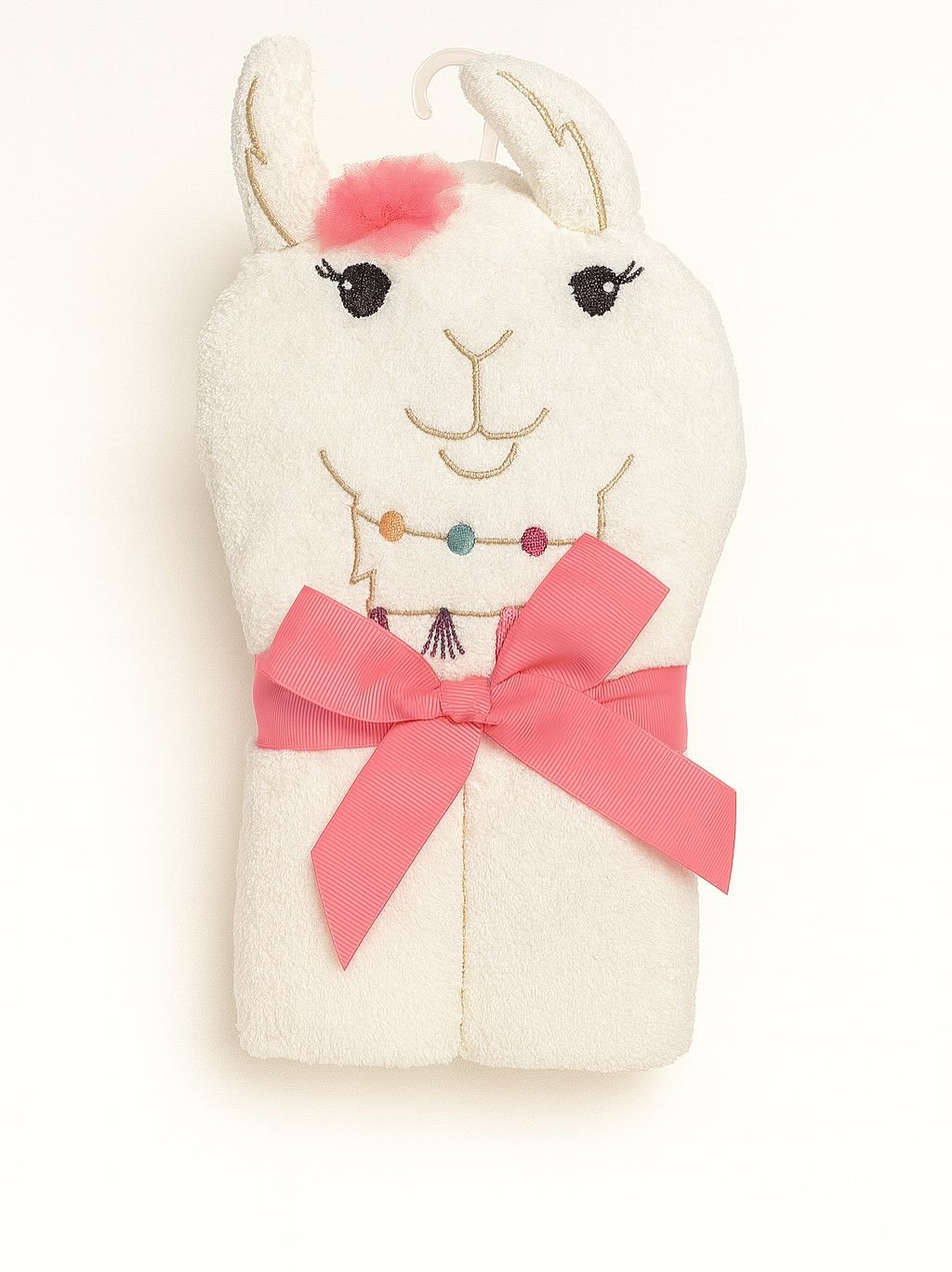 Peshqir për Bebe me Kapuç – Llamë e Bardhë