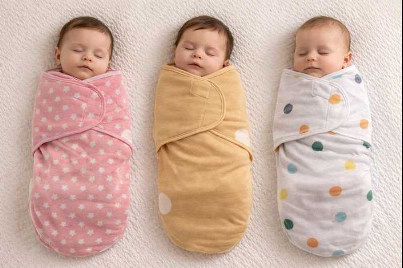 SwaddleMe Original Swaddle – Set me 3 Copë për Bebet