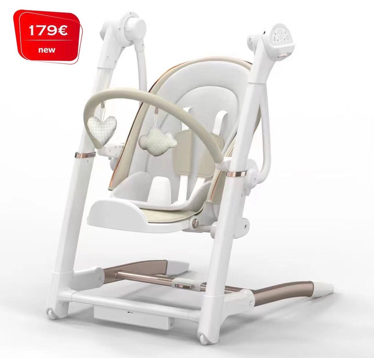 Luhatëse Elektrike për Bebe 2-në-1 – Komfort & Qetësi Maksimale