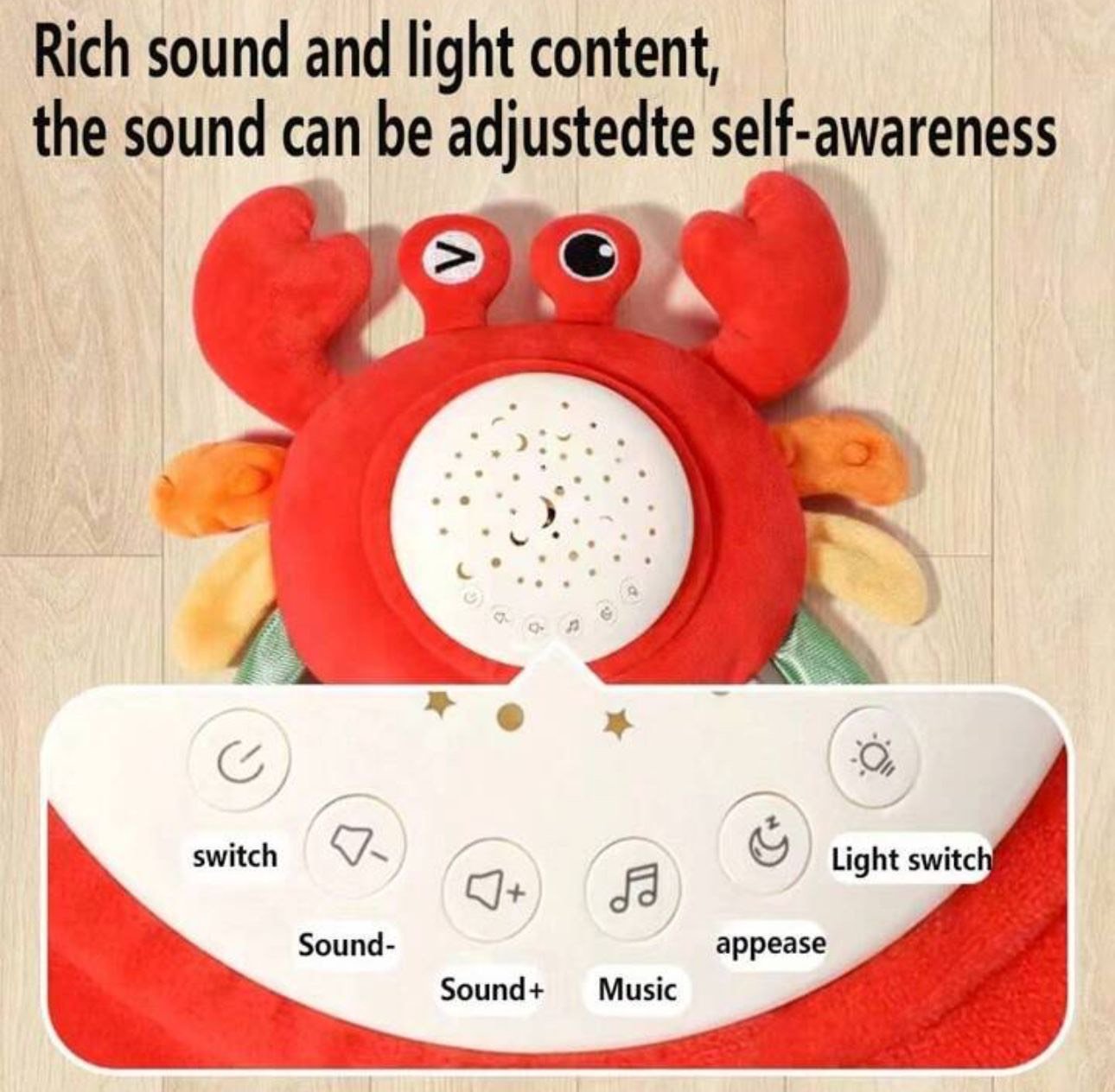 Lodër Muzikore & Dritë Nate për Bebe – Gaforrja Qetësuese