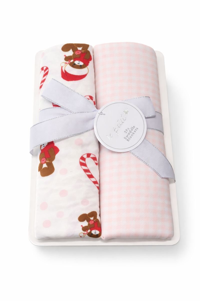 Set me 2 Batanije Swaddle për Bebë – Dizajn Elegant dhe Delikat