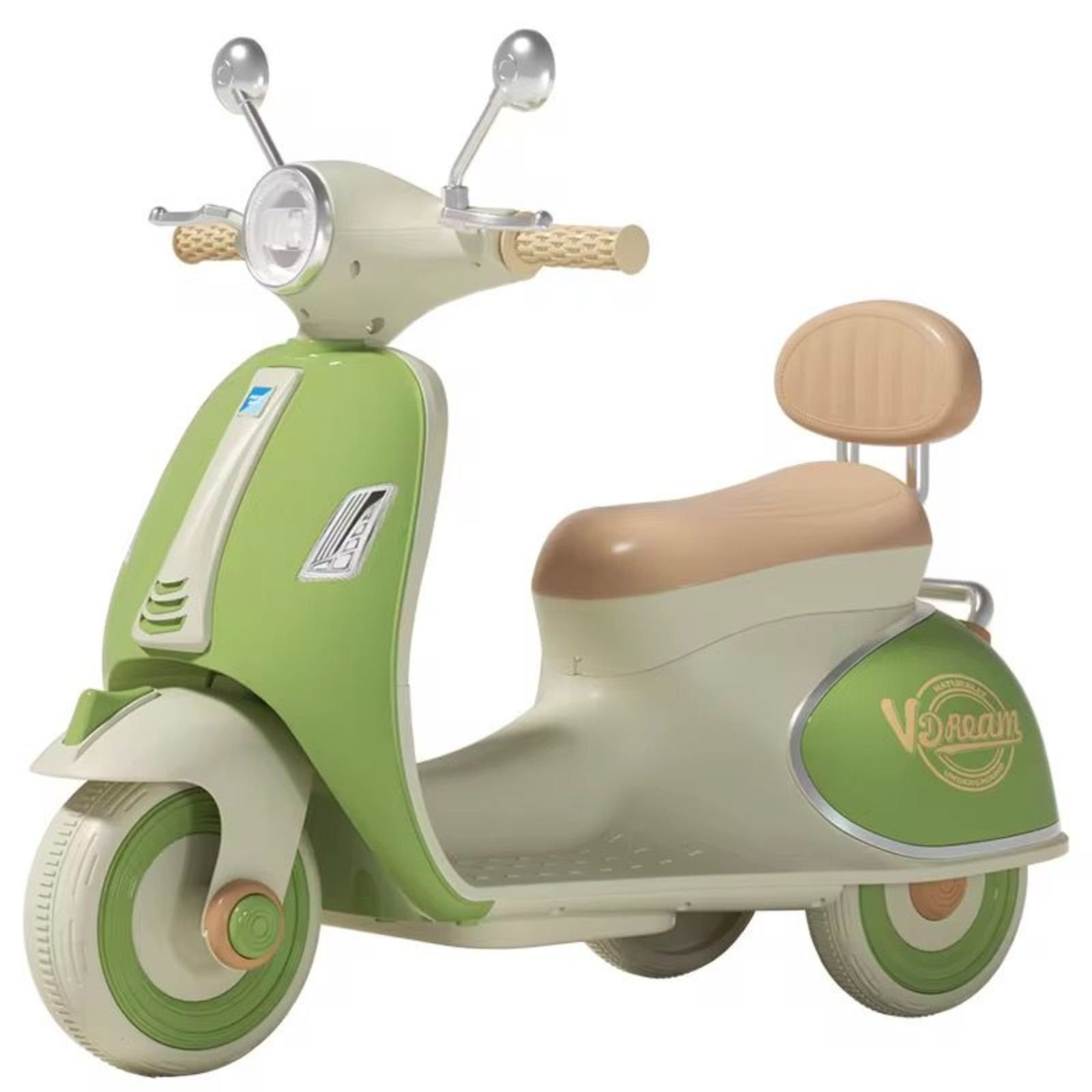 Motoçikletë Elektrike për Fëmijë – Dizajn Retro “V-Dream”, Ngjyrë Jeshile