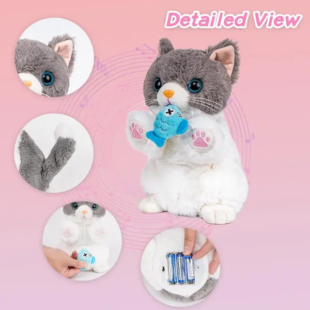 Lodër interaktive mace për fëmijë (me zë dhe lëvizje)