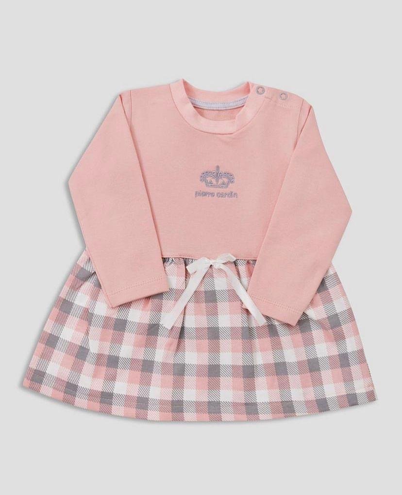 Fustan për vajza  – Elegant me motive katrore