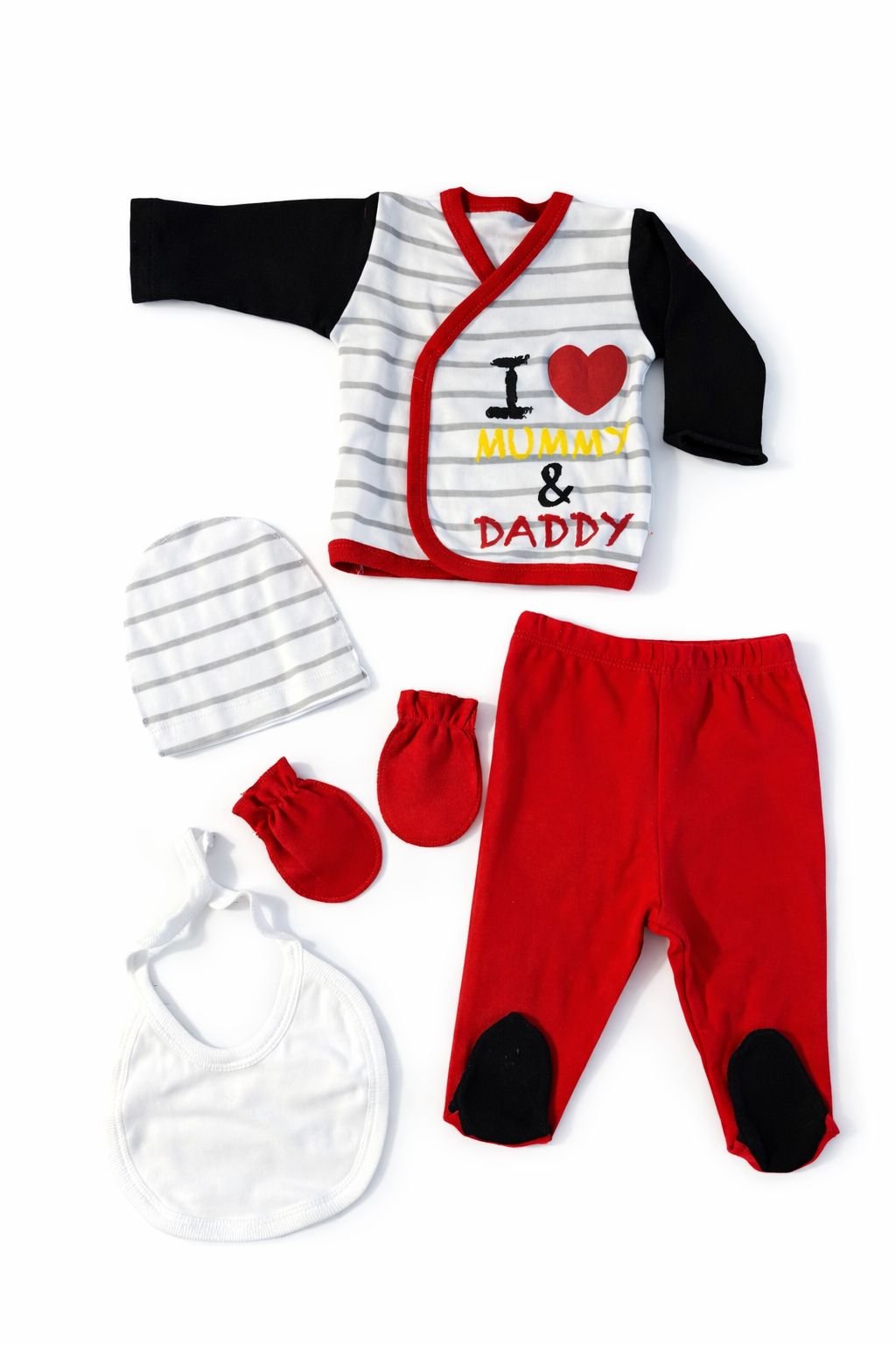Set për bebe 5 pjesë – “I Love Mummy & Daddy”