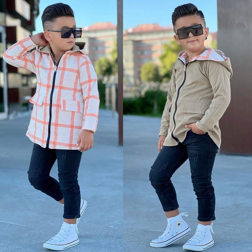 Set për fëmijë 3 pjesë – xhaketë, bluzë dhe pantallona stil trendy