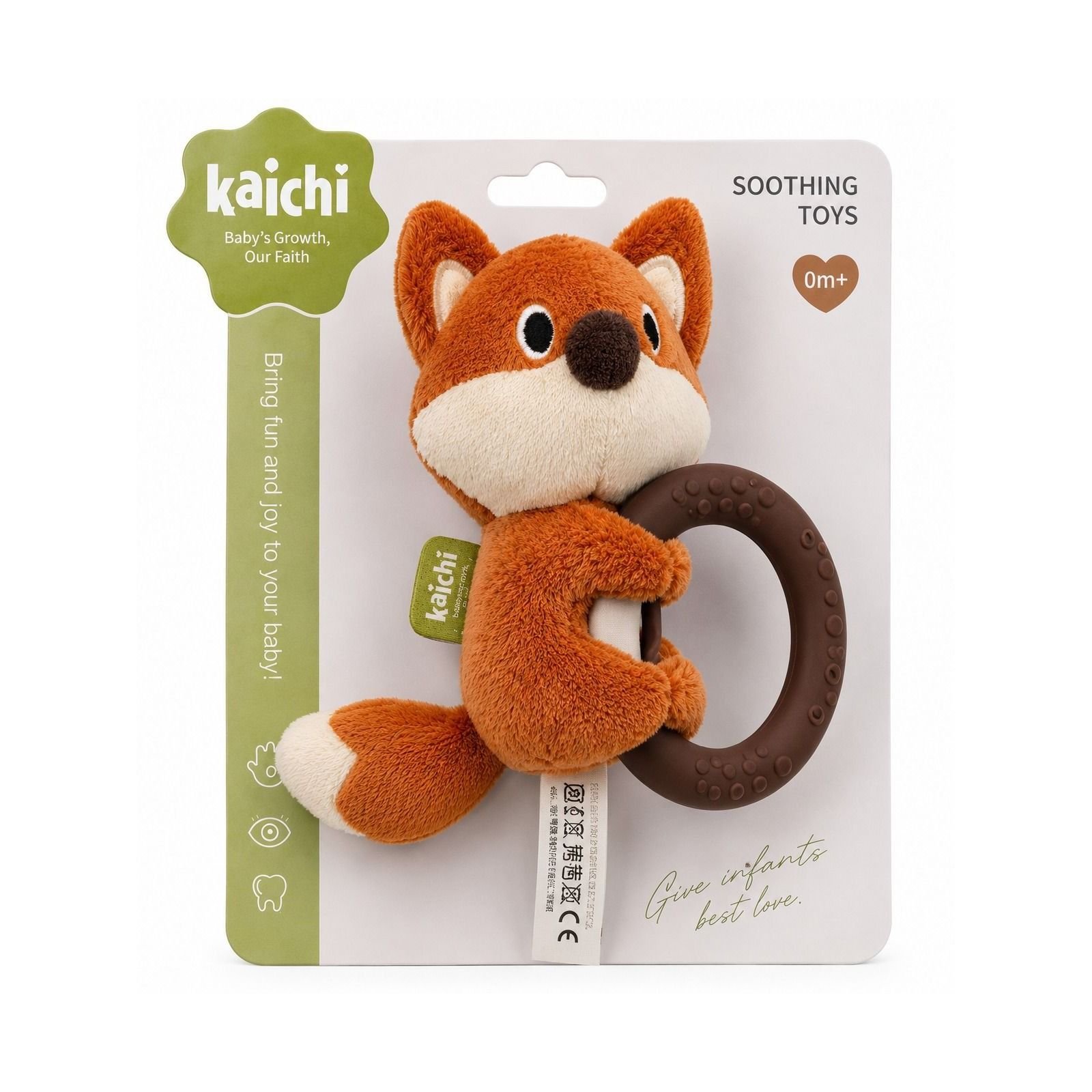 Lodër Dhëmbësh për Bebë – Teether me Dhelpërush të Butë