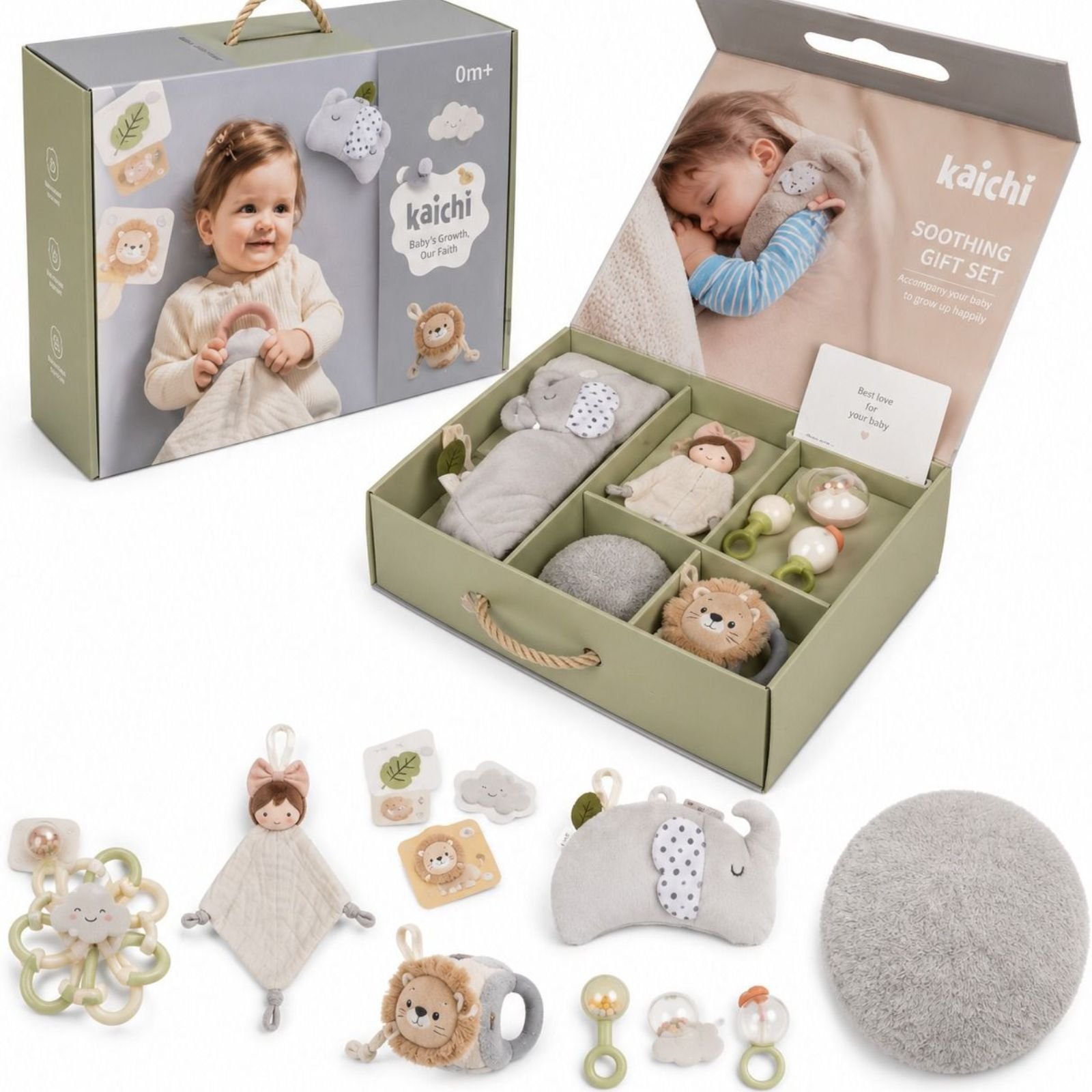 Gift Set Premium për Bebë – Set Dhuratë me Lodra dhe Aksesorë Qetësues