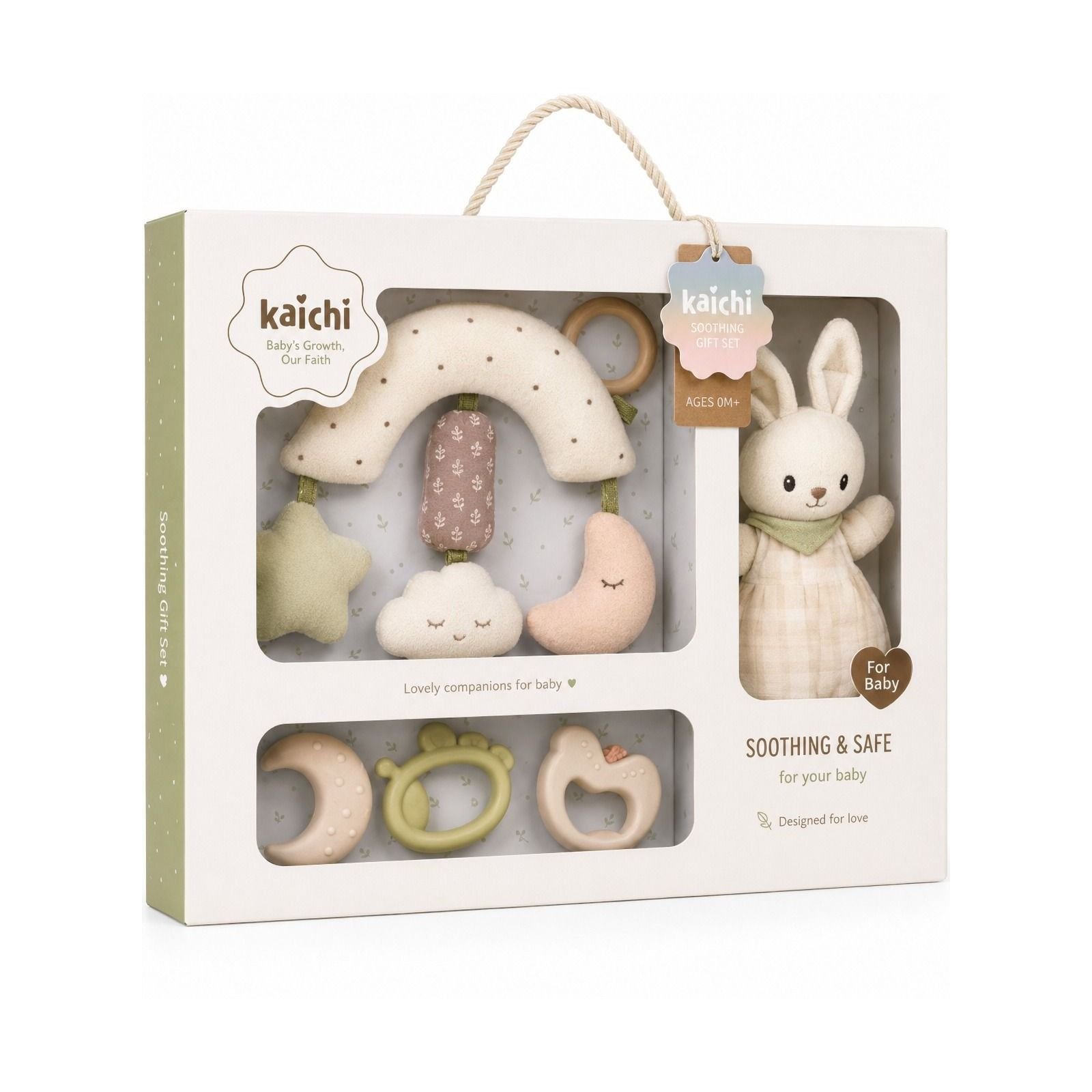 Kaichi Soothing & Safe Baby Gift Set – Set Dhuratë për Bebë me Lodra Sensoriale