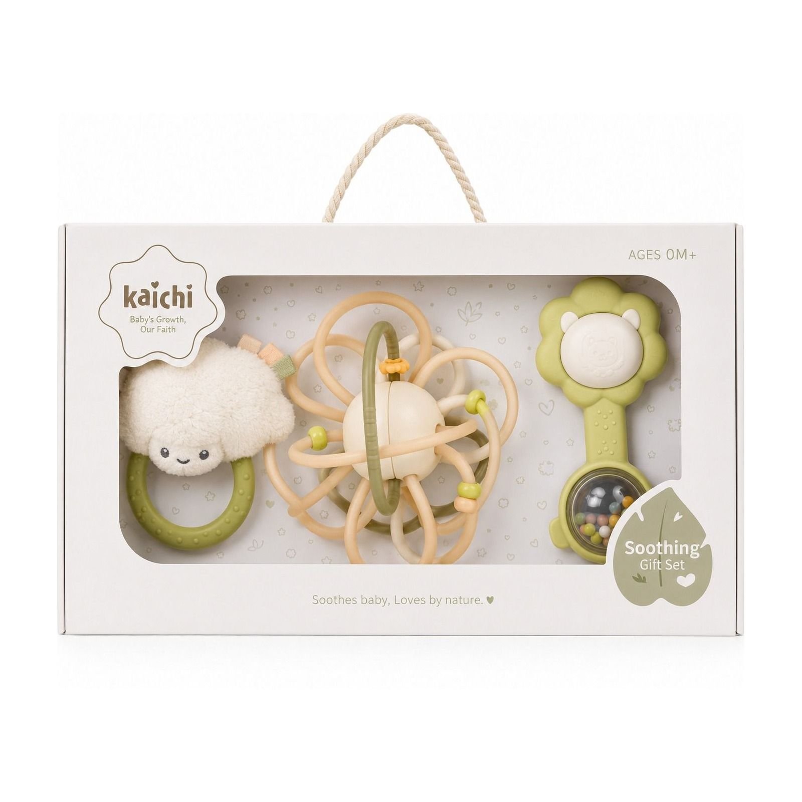 Kaichi Soothing Baby Gift Set – Set Sensorial dhe Edukativ për Bebë
