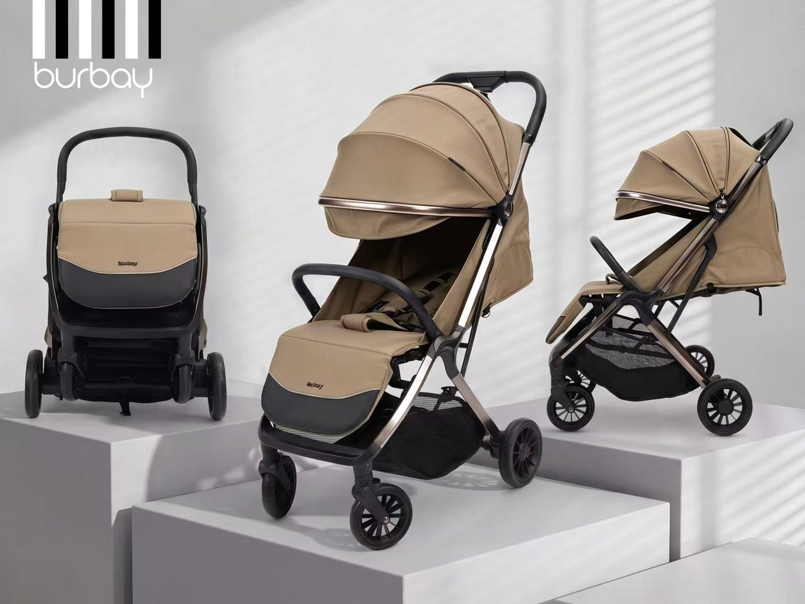 Karrocë për Bebe BURBAY – Elegante dhe e Palosshme | 4 Ngjyra